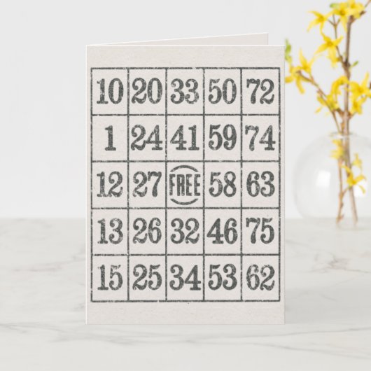 Carte de Bingo d'anniversaire (Fleur jaune)