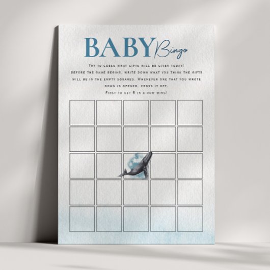Carte de Bingo de Baby shower bébé Rustic Ocean mo