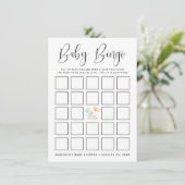 Carte de Bingo de Baby shower de Llama sucrée (Debout devant)