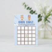 Carte de Bingo de Baby shower de l'ours en peluche (Debout devant)