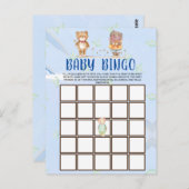Carte de Bingo de Baby shower de l'ours en peluche (Devant / Derrière)