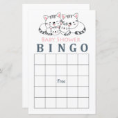 Carte de bingo de baby shower Kitty Cat (Devant / Derrière)