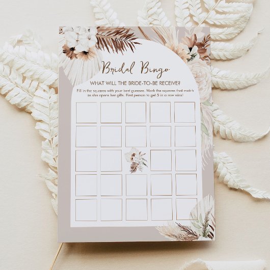 Carte de Bingo de Fête des mariées en Bohême SIERR