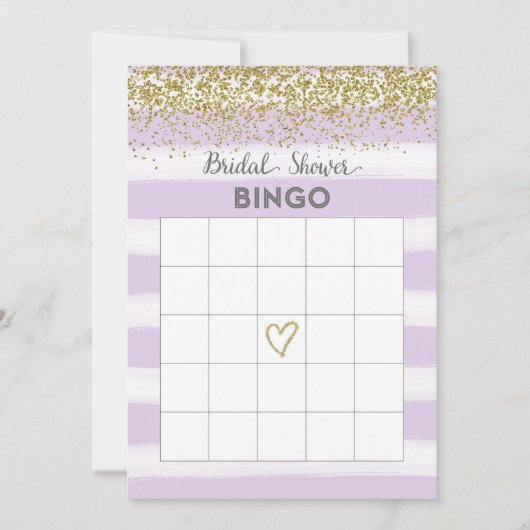 Carte de Bingo de Réception de Mariage à Paillette (Devant)