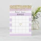 Carte de Bingo de Réception de Mariage à Paillette (Debout devant)