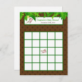 Carte de Bingo Écrit Singe Swing Jungle Safari Zoo (Devant / Derrière)