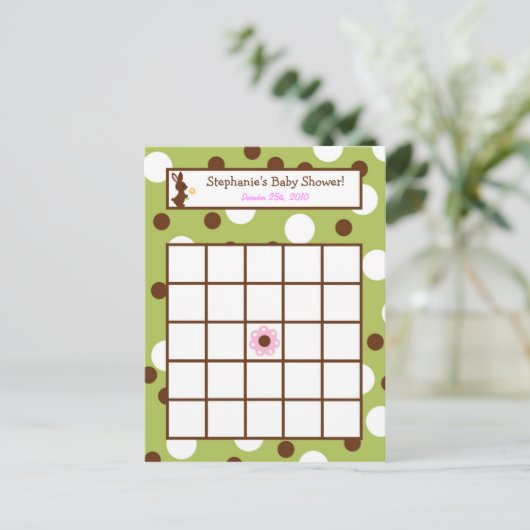 Carte de Bingo écrite amis Bunny (Debout devant)