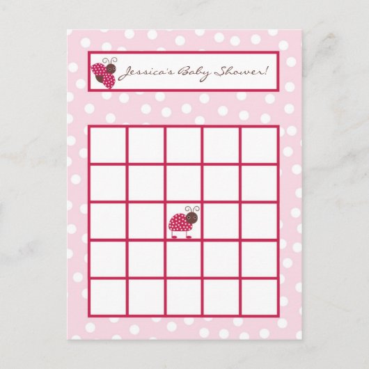 Carte de Bingo écrite Berry Garden Rose Lady Bug (Devant)