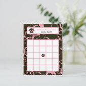 Carte de Bingo écrite fille rose Punk Rock crâne F (Debout devant)