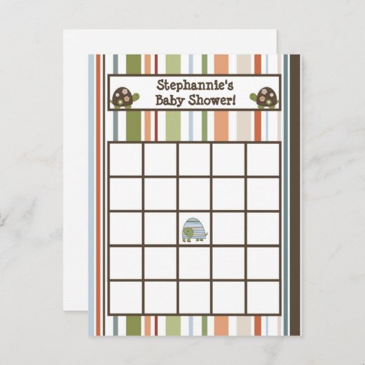 Carte de bingo écrite Laguna Beach Turtle Frog Pon (Devant / Derrière)