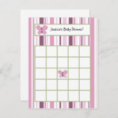 Carte de bingo écrite Papillon de prune de sucre (Devant / Derrière)