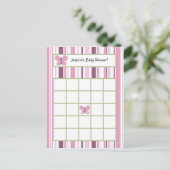 Carte de bingo écrite Papillon de prune de sucre (Debout devant)