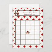 Carte de Bingo écrite Singe de Choc Rouge (Devant / Derrière)