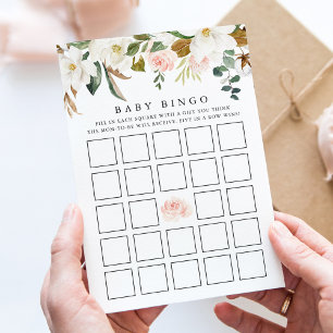 Carte de Bingo Élégante pour Baby Shower aux Magno