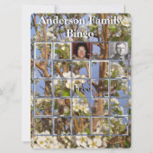Carte de Bingo Famille White Blossoming Tree Photo (Dos)