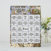 Carte de Bingo Famille White Blossoming Tree Photo (Debout devant)