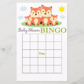 Carte de bingo Fox baby shower (Devant)