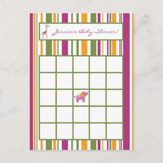 Carte de Bingo Gratuit Safari (Devant)