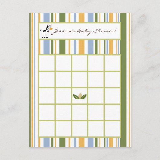 Carte de Bingo Gratuit Safari amis (Devant)