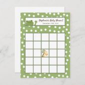 Carte de Bingo Gratuit Safari Jungle Animaux Vert (Devant / Derrière)