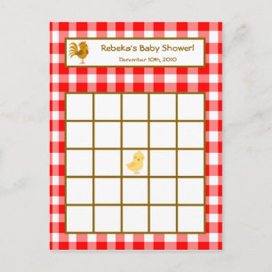 Carte de bingo inscriptible Animaux de ferme de la