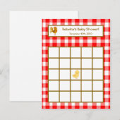 Carte de bingo inscriptible Animaux de ferme de la (Devant / Derrière)