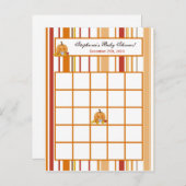 Carte de Bingo inscriptible Automne Citrouille Bab (Devant / Derrière)