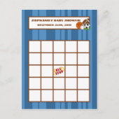 Carte de Bingo inscriptible bleu étoile (Devant)