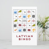 Carte de Bingo lettone version 6 (Debout devant)