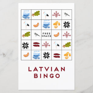Carte de Bingo lettone version 6