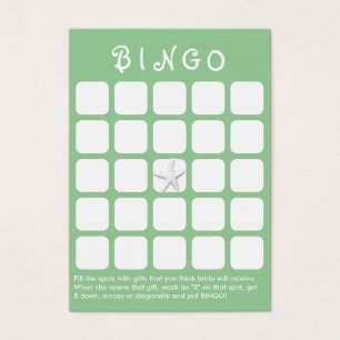 Carte de bingo Mint Green Star Fish 5x5 Fête des m