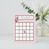 Carte de Bingo Pink Ladybug (Debout devant)