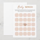 Carte de Bingo pour Baby Shower Bohème Chic Minima (Devant / Derrière)
