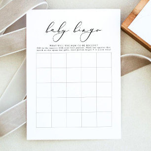 Carte de Bingo pour Baby Shower EVELYN Jeu Minim