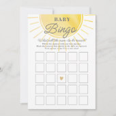 Carte de bingo pour bébé Baby shower de soleil aqu (Devant)