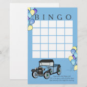 Carte de bingo pour camions et ballons anciens (Devant / Derrière)