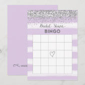 Carte de Bingo pour la Fête de Mariée avec Paillet (Devant / Derrière)