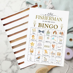 Carte de Bingo Rustic Little Fisherman Baby shower