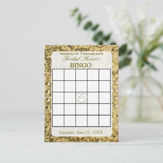 Carte de Bingo - Séquences d'or (Debout devant)