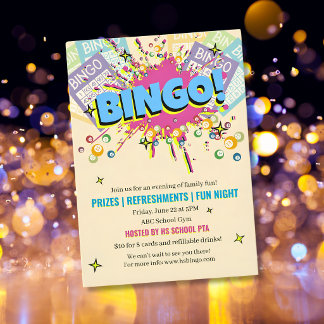 carte de BINGO soirée amusante communauté scolaire