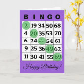 Carte de BINGO-TEST de joyeux anniversaire (Fleur jaune)