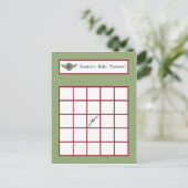 Carte de bingo vintage enregistreur d'avion (Debout devant)