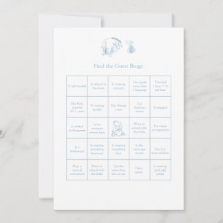 Carte de bingo Winnie l'ourson Trouvez l'invité