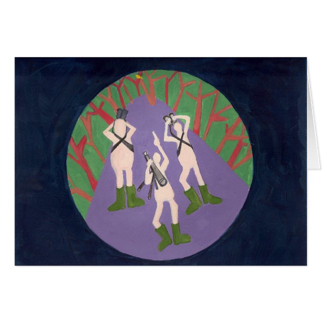 carte de birder de nudiste (Devant Horizontal)