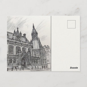 Carte de Birmingham sur carte postale - Dessin urb
