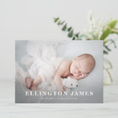Carte de Birth Announcement | New Baby Announcemen (Debout devant)