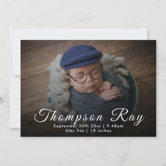Carte de Birth Announcement | New Baby Announcemen (Devant)