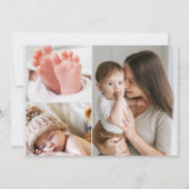 Carte de Birth Announcement | New Baby Announcemen (Dos)