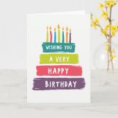 Carte de Birthday Peinte Fantaisiste (Fleur jaune)