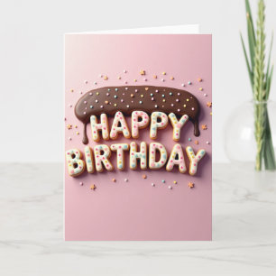 Carte de Biscuit d'Anniversaire Sucré